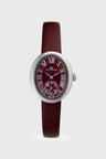 Silver & Burgundy Red